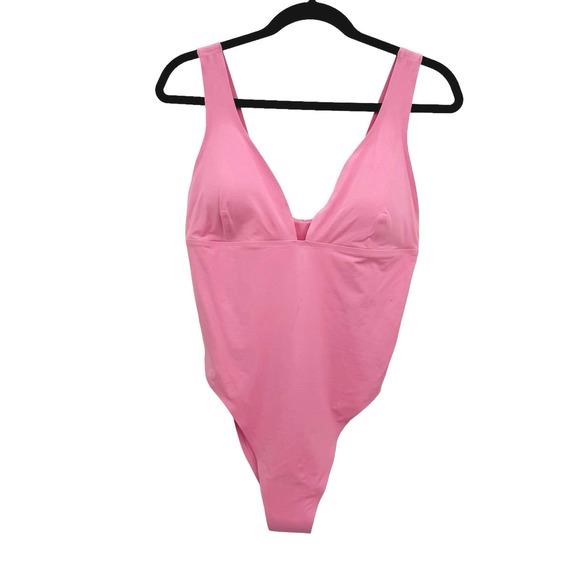 L*Space Seamless Katniss One Piece Swimsuit Guava Pink Size XL NWT - Picture 4 of 14